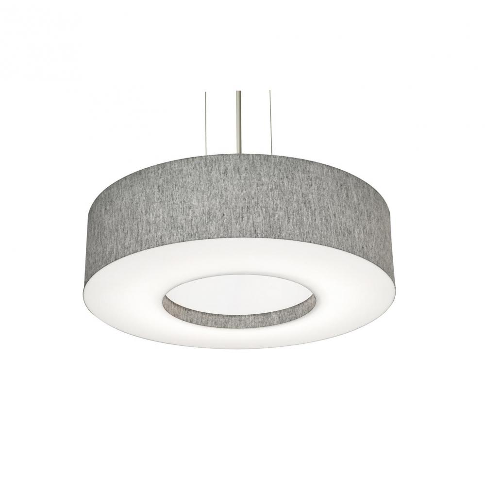 Montclair 19'' LED Pendant - 18W 120-277V,BK w/ GY