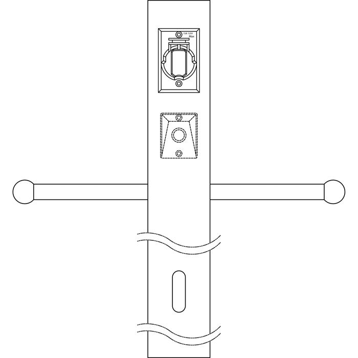 Post w/Ext Photocell & Ladder