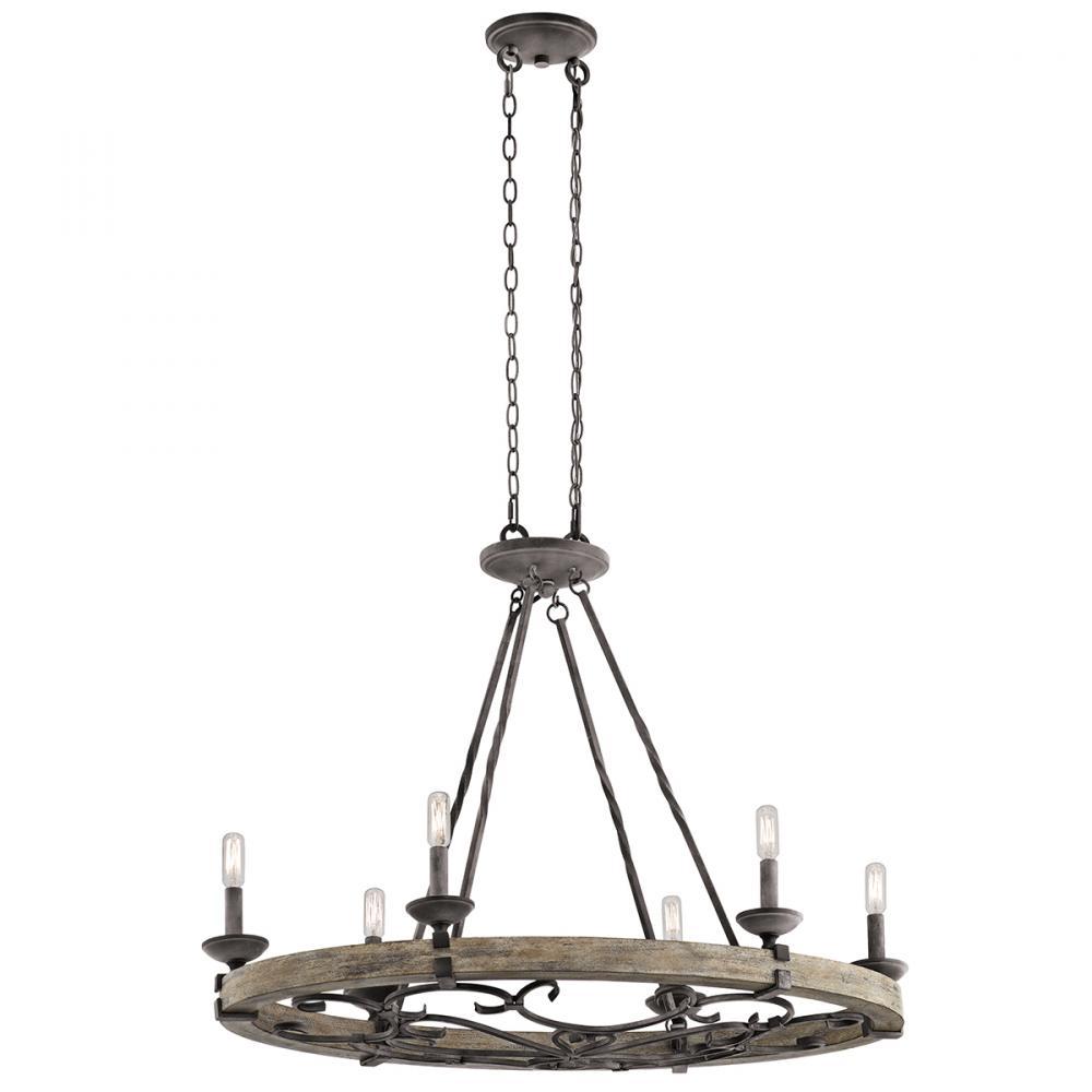 Oval Chandelier/Pendant 6Lt