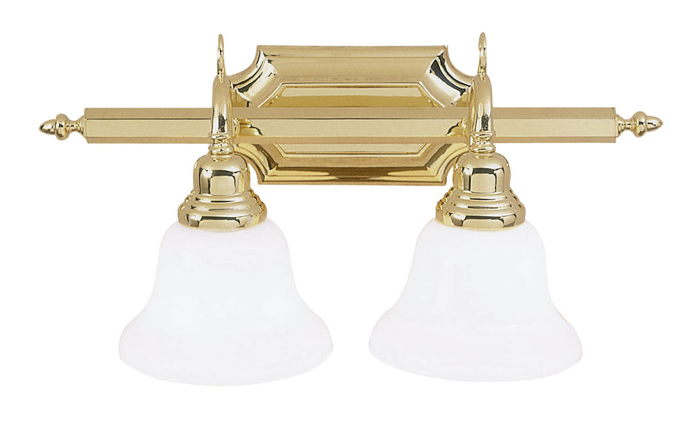 2 Light Polished Brass Bath Light