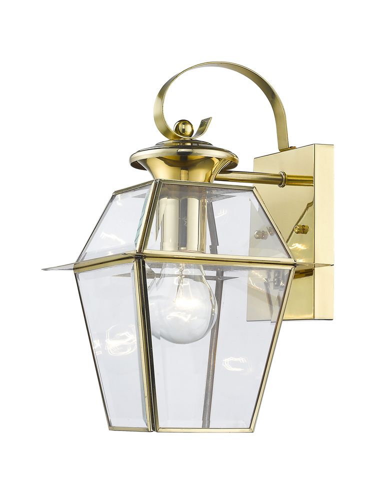 1 Light PB Outdoor Wall Lantern