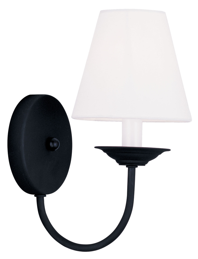 1 Light Black Wall Sconce