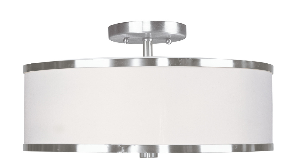 3 Light Brushed Nickel Ceiling Mount