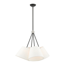 Livex Lighting 40564-04 - 4 Lt Black Shaded Chandelier