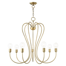 Livex Lighting 41367-01 - 7 Lt Antique Brass Chandelier