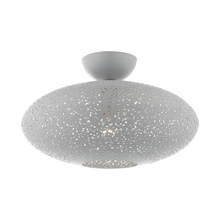 Livex Lighting 49183-80 - 1 Lt Nordic Gray Semi Flush Mount