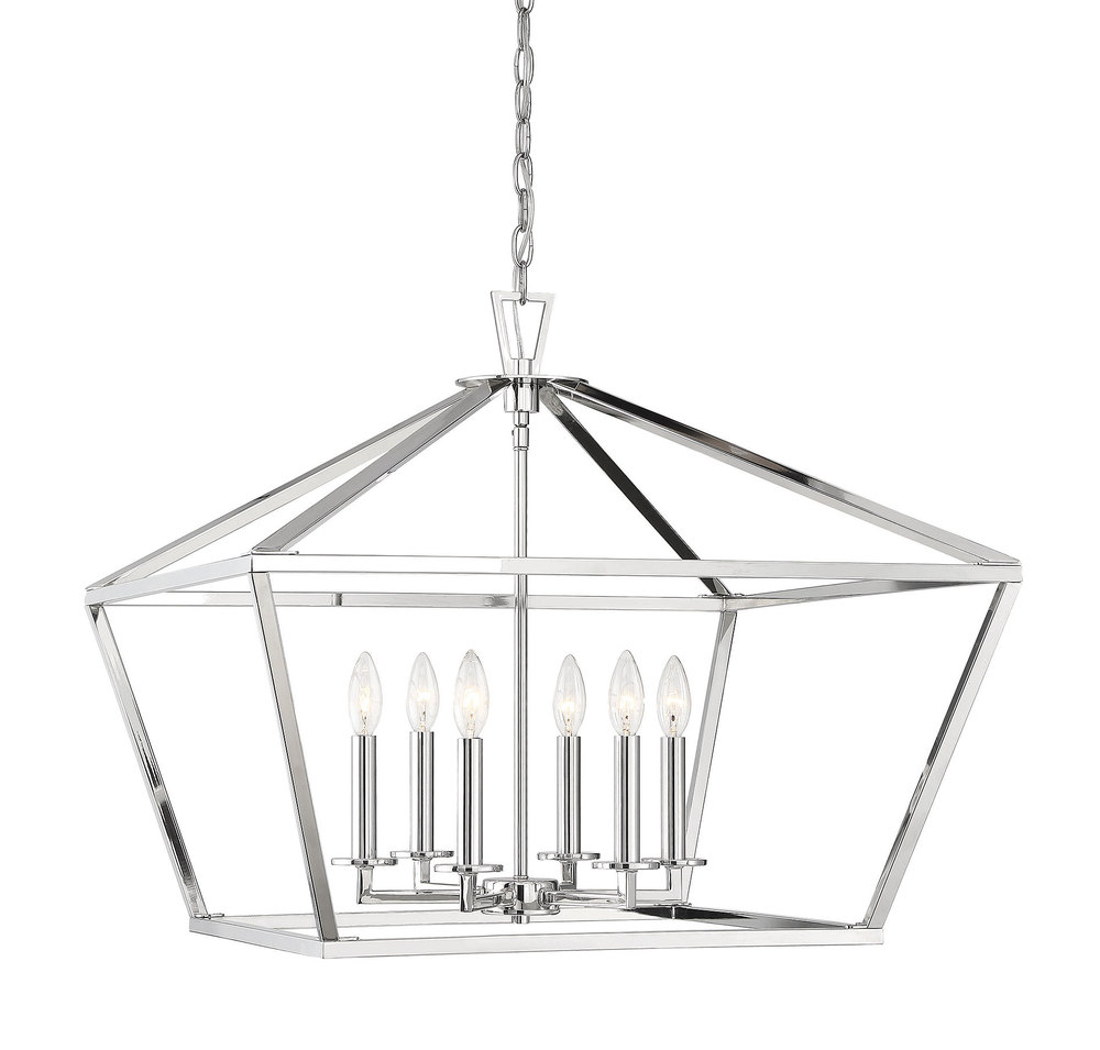 Townsend 6-Light Pendant in Polished Nickel