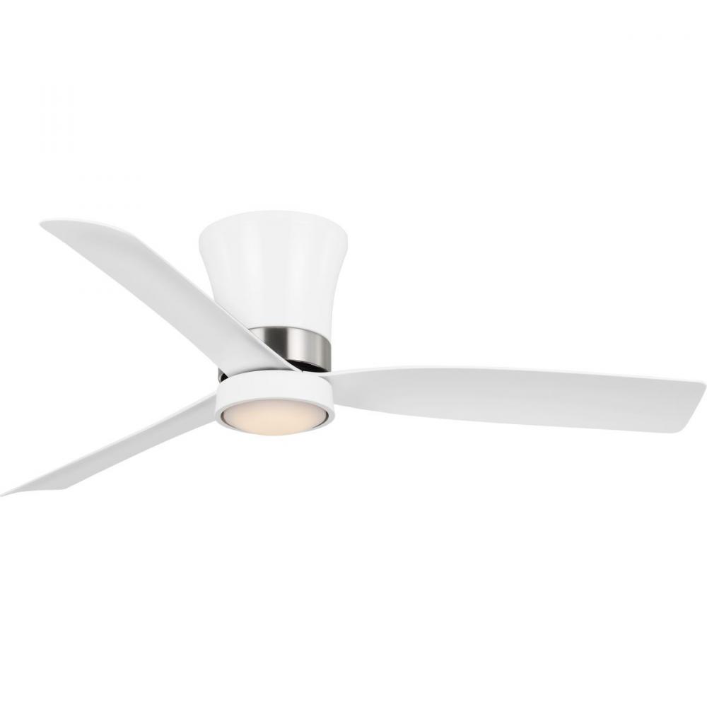 Brant Collection 52-in. Three-Blade Satin White Modern Ceiling Fan