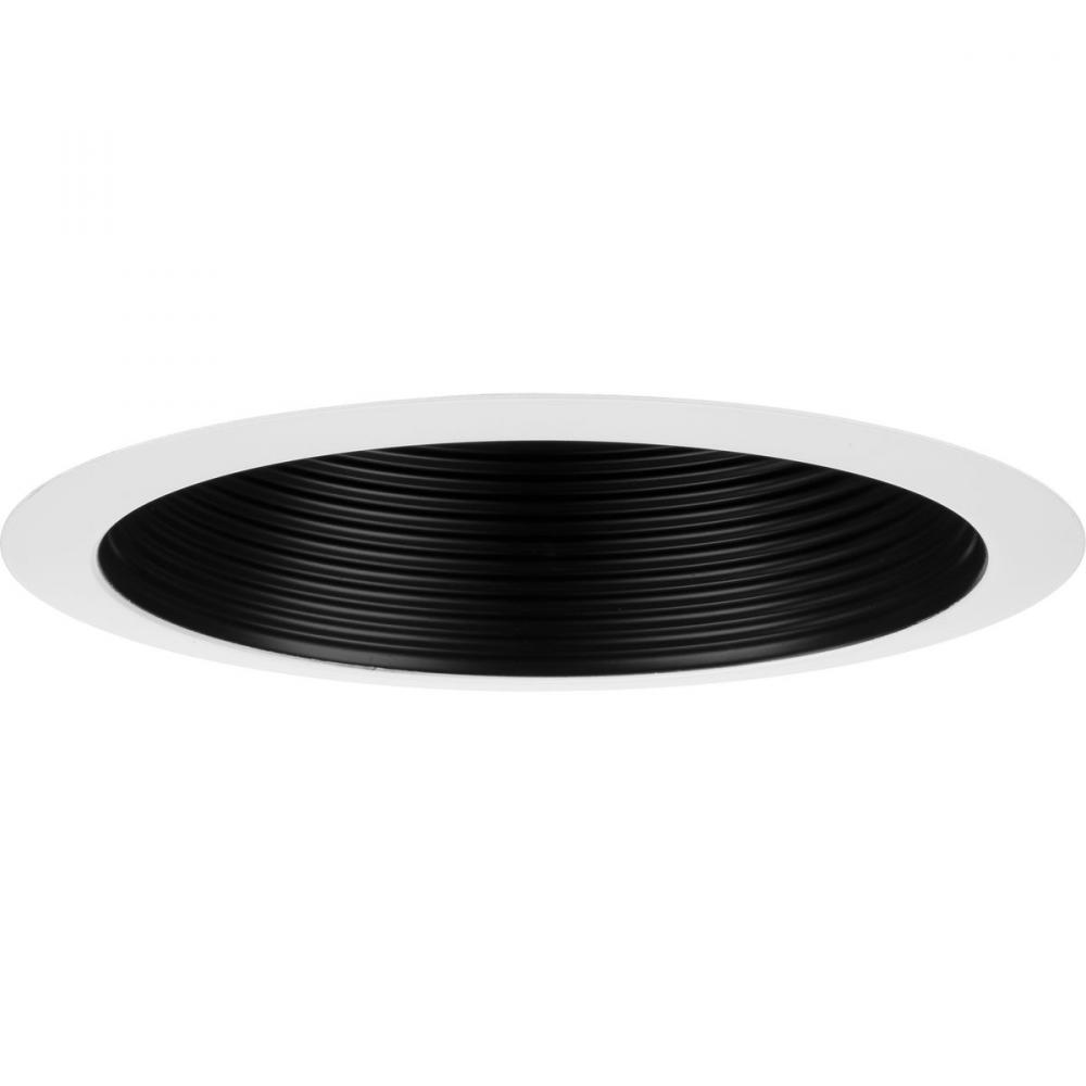 6" Black Recessed Step Baffle Trim for 6" Housing (P806N series)