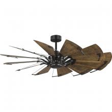 Progress P250098-129 - Springer II Collection 60-in Twelve-Blade Architectural Bronze Modern Farmhouse Windmill Ceiling Fan