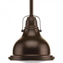 Progress P5050-108 - Fresnel Lens Collection One-Light Oil Rubbed Bronze Clear Fresnel Glass Coastal Mini-Pendant Light