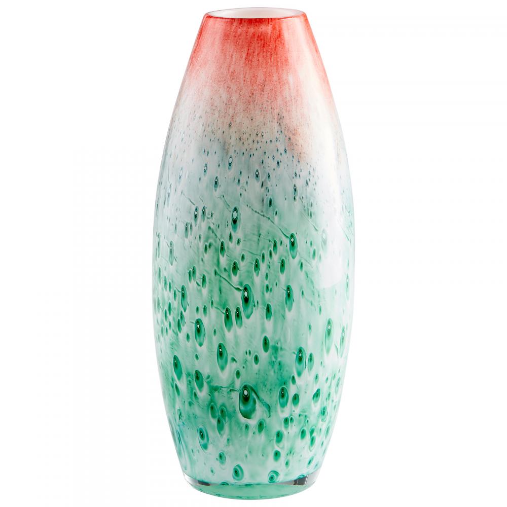 Macaw Vase Red And Green - Small