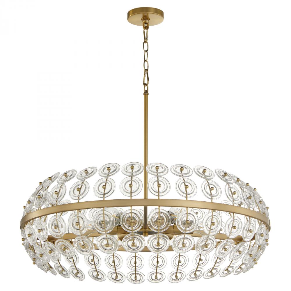 Selena 6 Light Pendant | Aged Brass