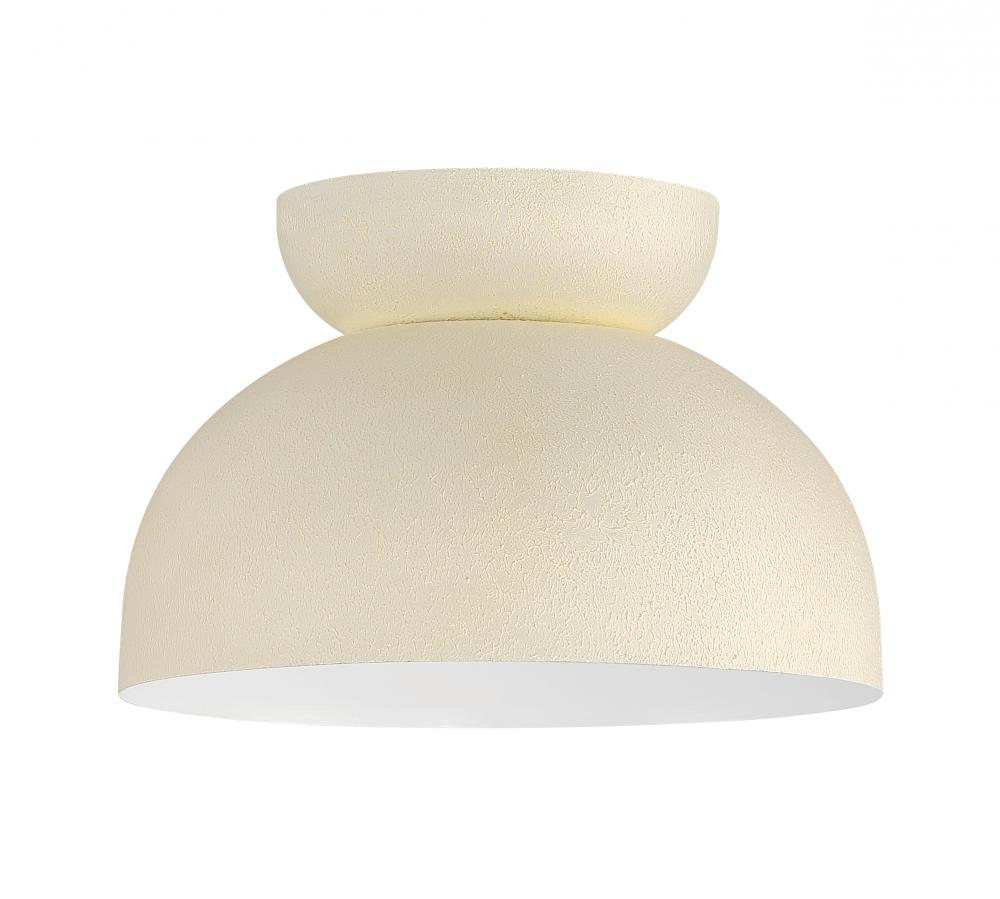 Ventura Dome 1 Light Flushmount in Cottage White