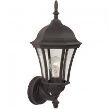 Craftmade Z380-TB - Curved Glass Cast 1 Light Medium Outdoor Wall Lantern in Textured Black