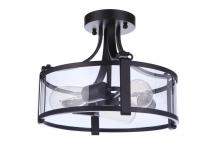 Craftmade 55353-FB - Elliot 3 Light Semi Flush in Flat Black