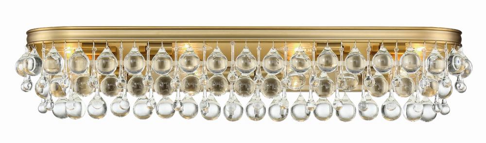 Calypso 8 Light Crystal Teardrop Vibrant Gold Sconce