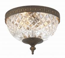 Crystorama 117-8-EB - Crystorama 2 Light English Bronze Crystal Flush Mount