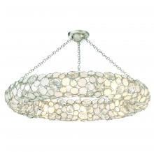 Crystorama 528P-SA_CEILING - Palla 8 Light Antique Silver Semi Flush Mount