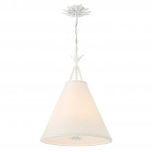 Crystorama 564-MT - Broche 4 Light Matte White Pendant