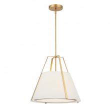 Crystorama FUL-904-GA - Fulton 3 Light Antique Gold Pendant