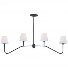 Crystorama KEE-A3004-BF - Keenan 4 Light Black Forged Linear Chandelier