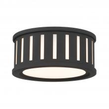 Crystorama KEN-2200-BF - Kendal 2 Light Black Forged Flush Mount