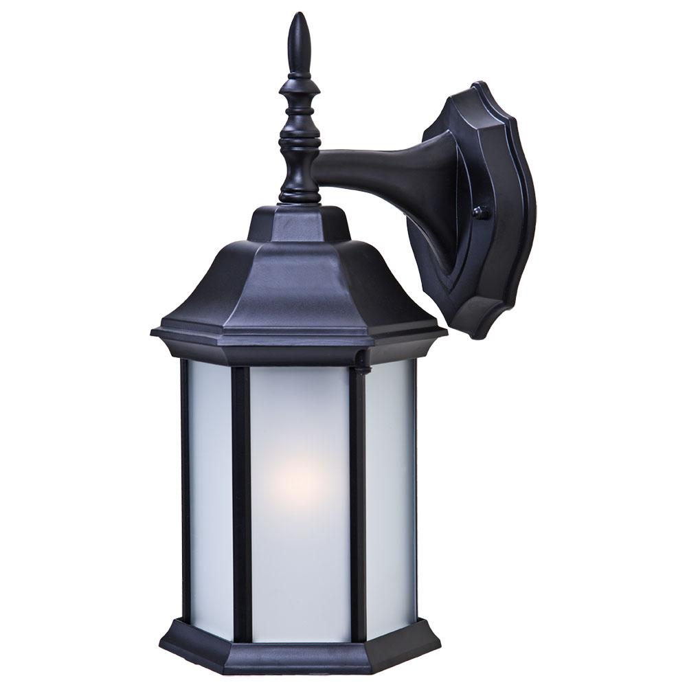 Craftsman 2 Collection Wall-Mount 1-Light Outdoor Matte Black Light Fixture