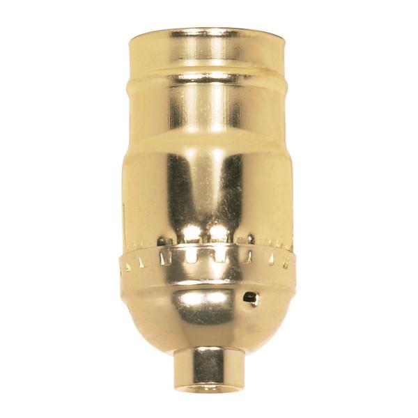 Standard Keyless Socket; 1/8 IPS; Aluminum; Brite Gilt Finish; 660W; 250V; Push-In Terminal