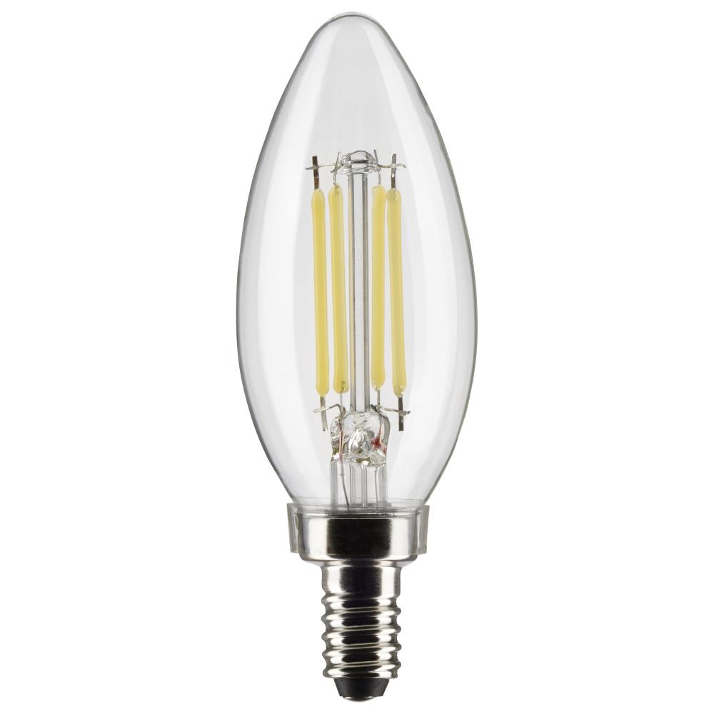 5.5 Watt B11 LED; Clear; Candelabra base; 90 CRI; 5000K; 120 Volt