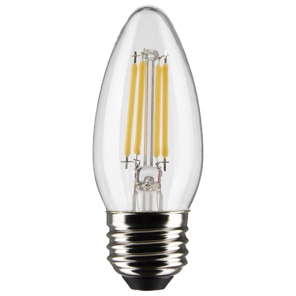 5.5 Watt B11 LED; Clear; Medium Base; 5000K; 120 Volt; 2-Pack