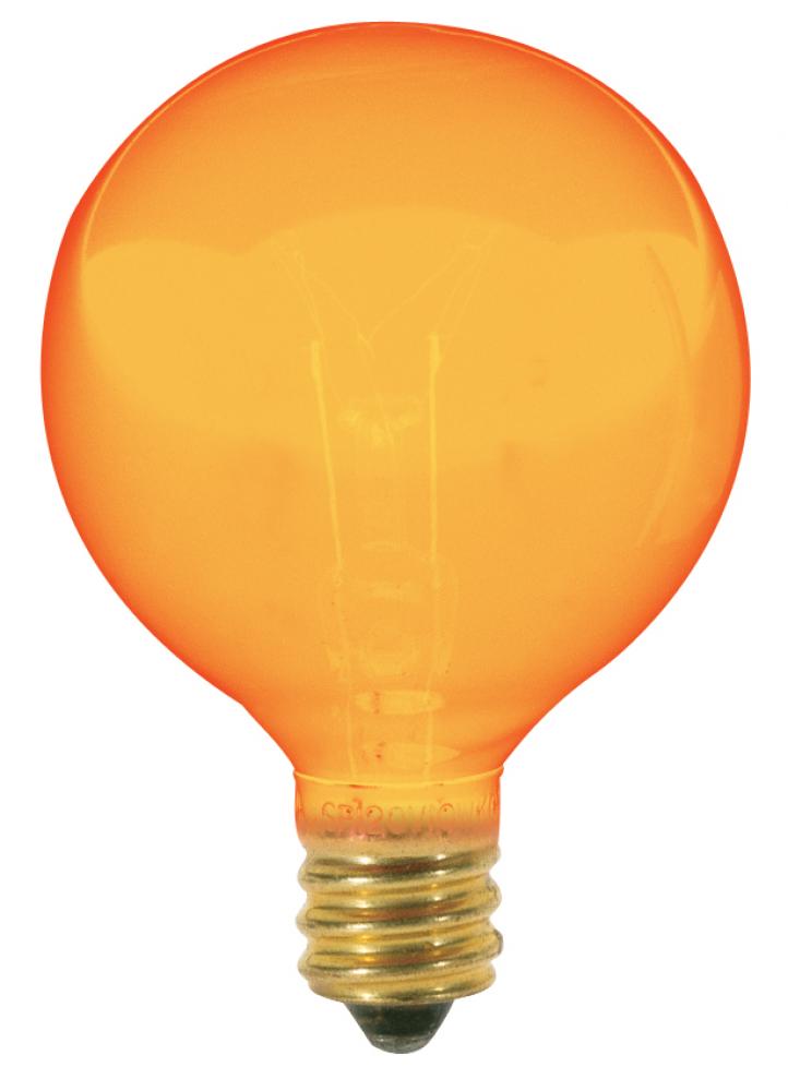 10 Watt G12 1/2 Incandescent; Transparent Amber; 1500 Average rated hours; Candelabra base; 120 Volt