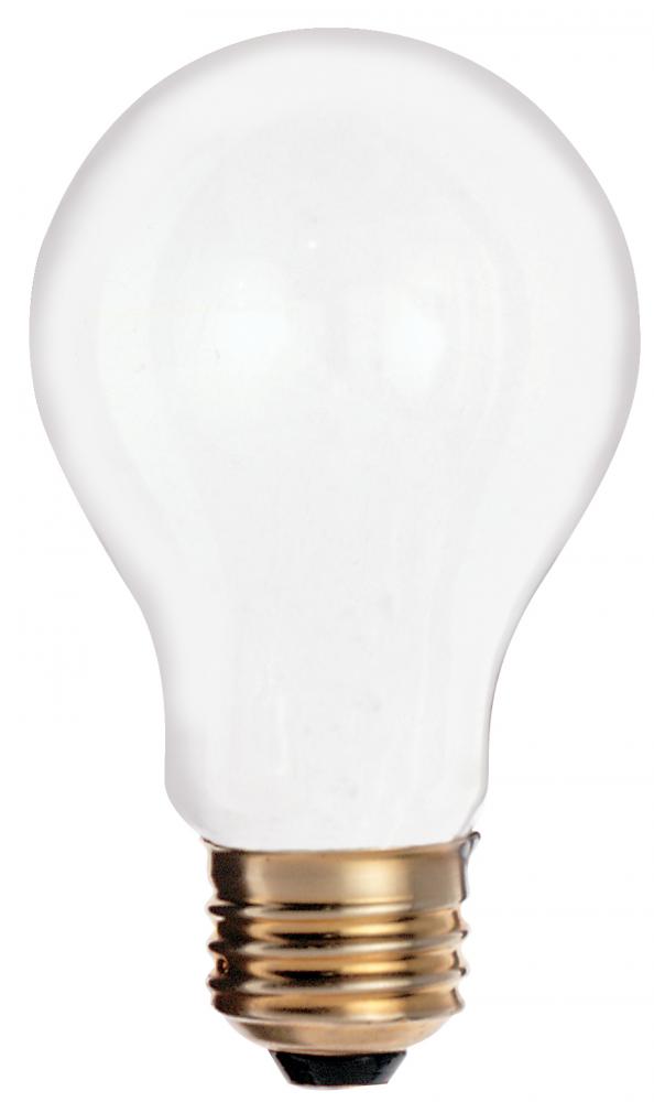 25 Watt A19 Incandescent; Frost; 2500 Average rated hours; 180 Lumens; Medium base; 130 Volt; 2/Pack