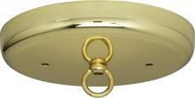 Satco Products Inc. 90/890 - Contemporary Canopy Kit; Brass Finish; 5" Diameter; 7/16" Center Hole; 2-8/32 Bar Holes;