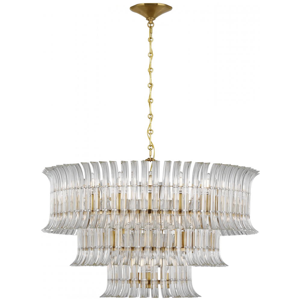 Rhine 34" Three Tier Chandelier