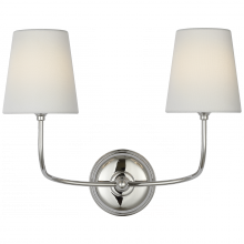 Visual Comfort & Co. Signature Collection TOB 2088PN-L-CL - Vendome 16" Cordless Double Sconce
