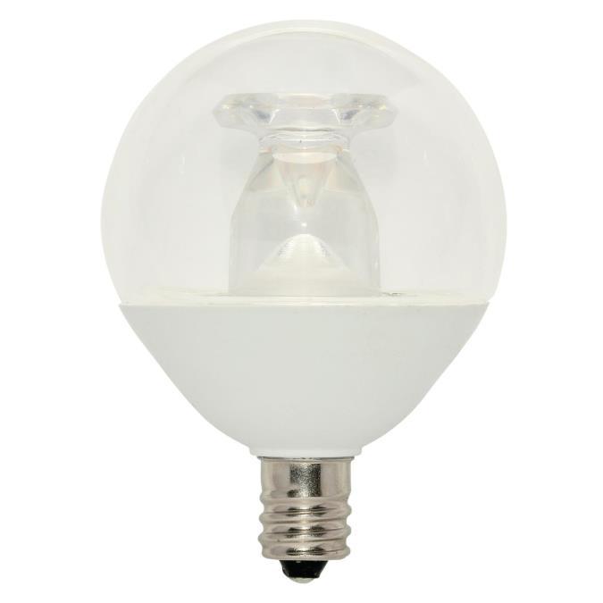 7W G16-1/2 LED Dimmable 2700K E12 (Candelabra) Base, 120 Volt, Card