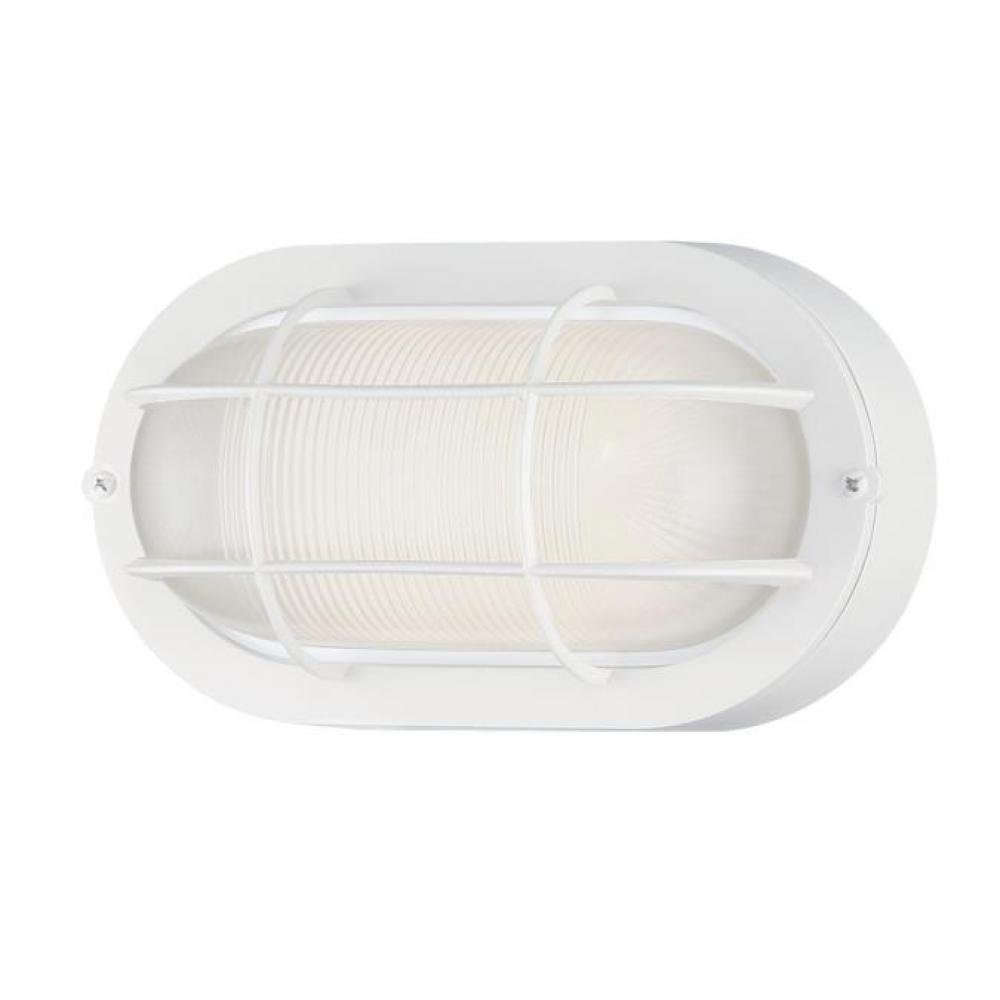 Dimmable LED Wall Fixture Textured White Finish White Glass Lens