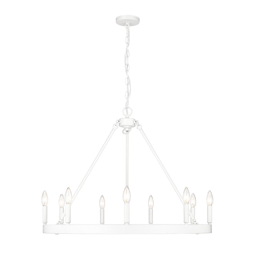 Alastair WHT 9 Light Chandelier in Matte White