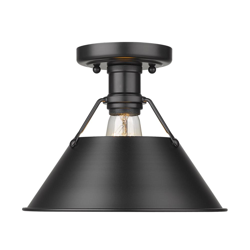 Orwell BLK Flush Mount in Matte Black with Matte Black shade