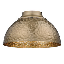 Golden 6950-FM MBS - Shepard MBS 3 Light Flush Mount in Modern Brass with Modern Brass Shade