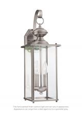 Generation Lighting 8468-965 - Jamestowne transitional 2-light outdoor exterior wall lantern in antique brushed nickel silver finis