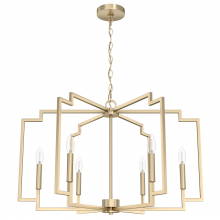  19570 - Hunter Zoanne Alturas Gold 6 Light Chandelier Ceiling Light Fixture