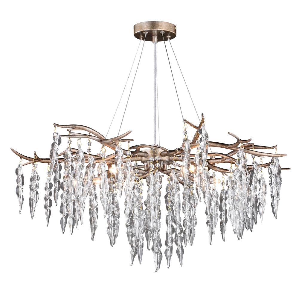 Rainier 5 Light Chandelier Silver Mist