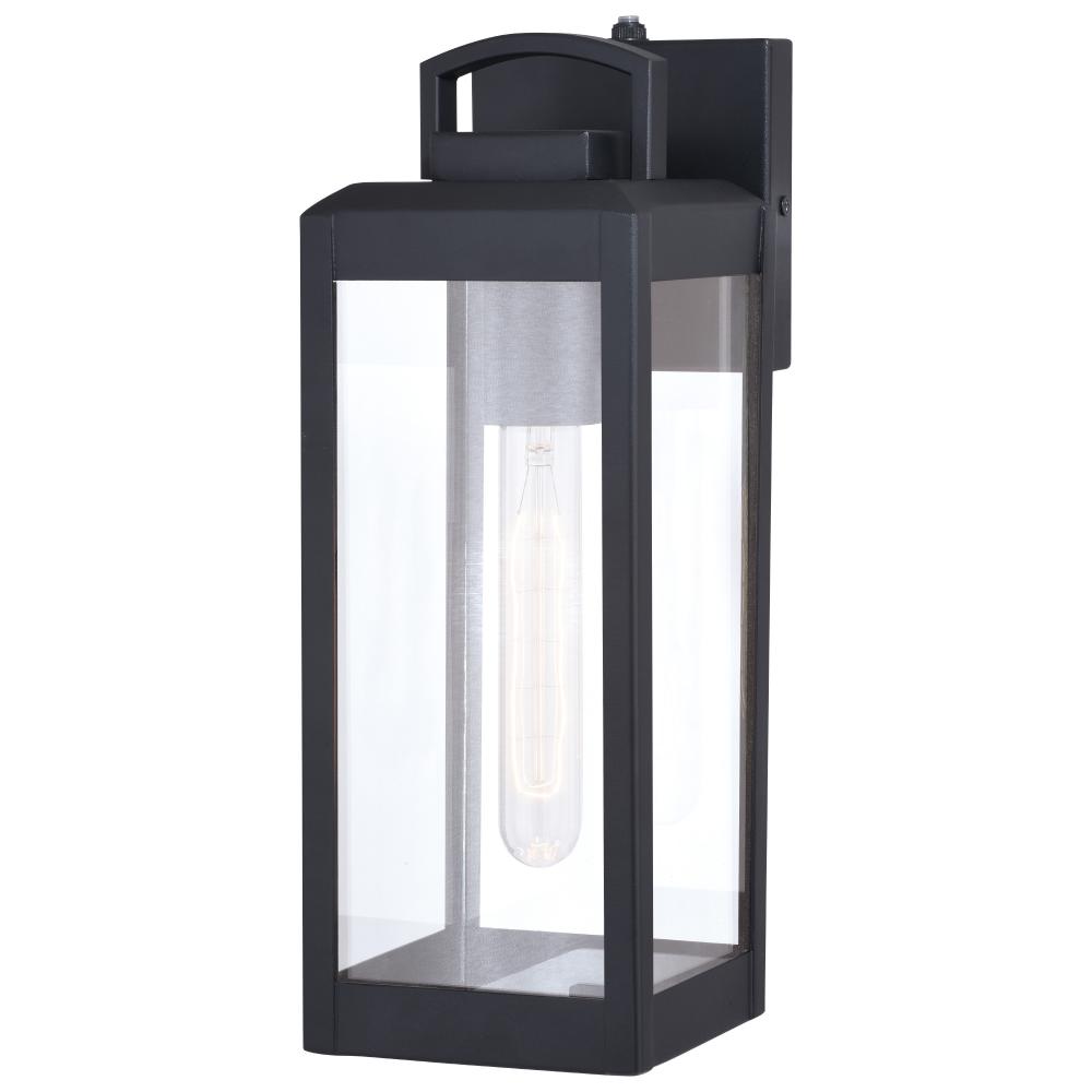 Kinzie 5-in. W Outdoor Wall Light Textured Black