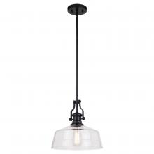 Vaxcel International P0380 - Beloit 12-in. Pendant Matte Black