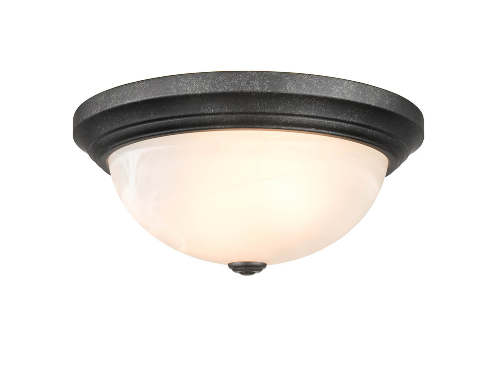 2-Light Flushmount Ceiling Light Burnished Gold