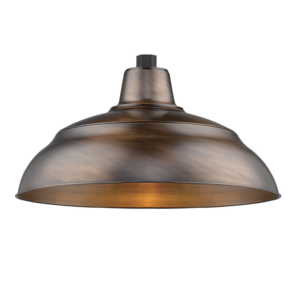 R Series 1-Light Warehouse Shade Natural Copper