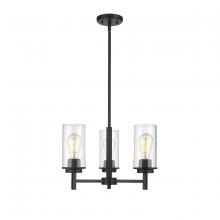 Millennium 495003-MB - Janna 3-Light Chandelier Ceiling Light Matte Black