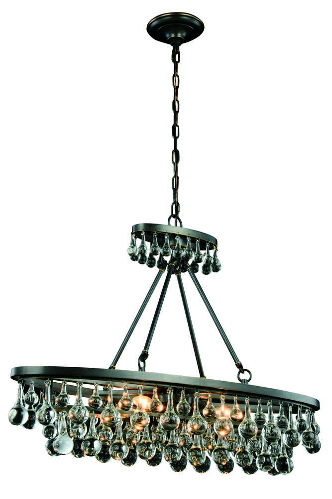 Bettina 4 light Bronze Pendant Clear Royal Cut Crystal